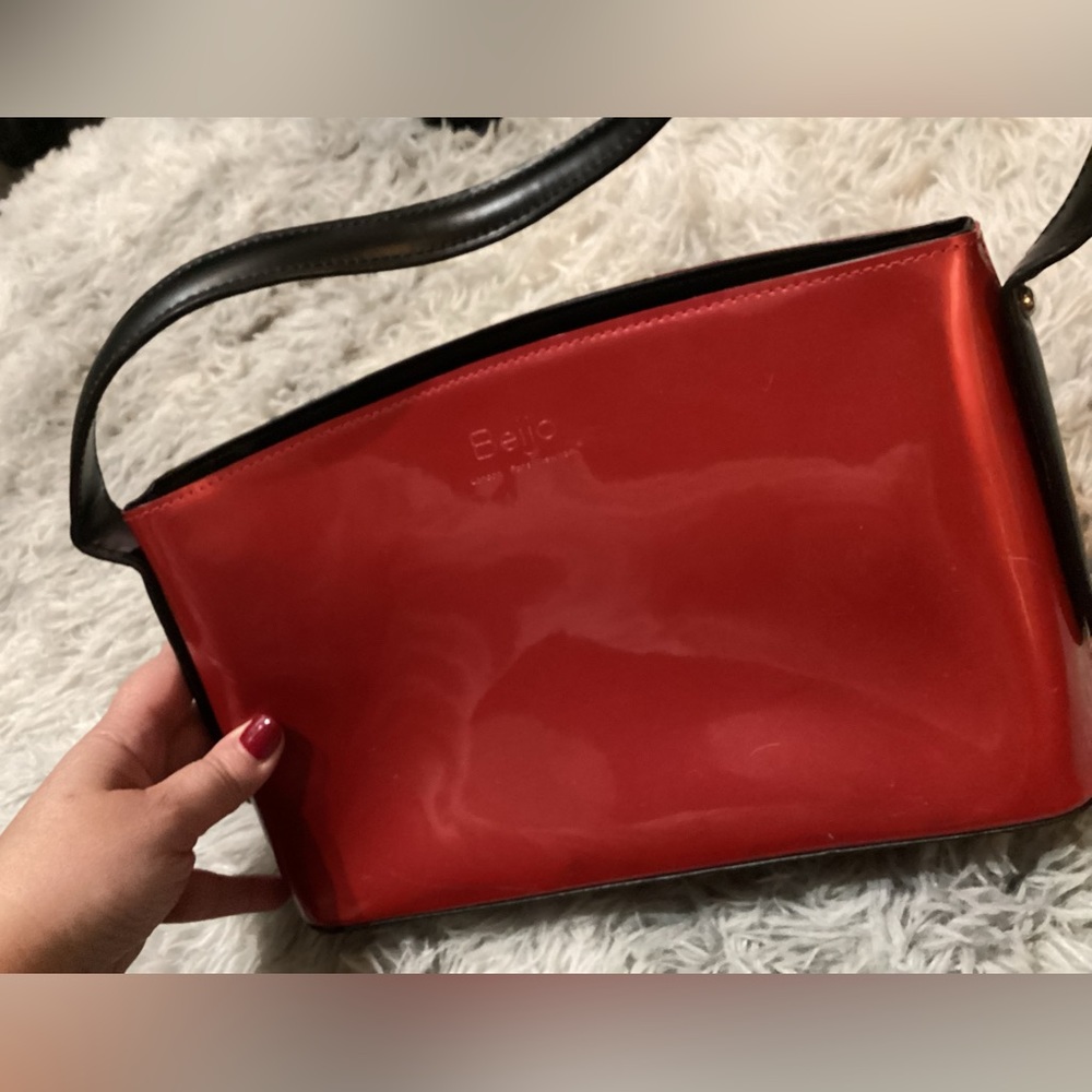 Beijo London Paris New York Patten Red Bag/Black strap a few small marks